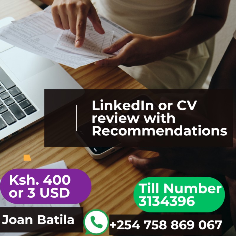LinkedIn or CV review with Recommendations